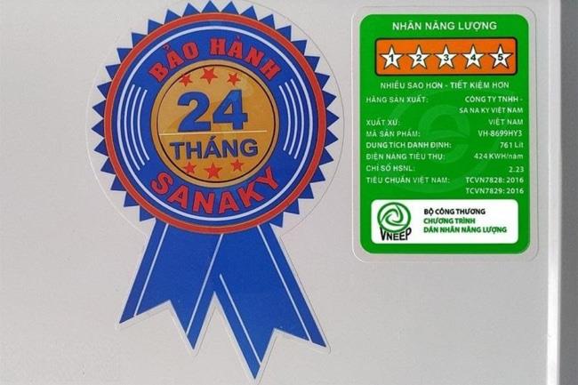 bao hanh 24 thang tu dong Sanaky - Tủ đông Sanaky VH-5699HY3 410 lít Inverter Đăng ký kích hoạt bảo hành hay có hóa đơn sẽ được bảo hành 24 tháng kể từ ngày mua