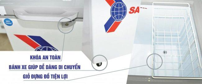 tu dong sanaky vh 5699hy3 ro khoa banh xe - Tủ đông Sanaky VH-5699HY3 410 lít Inverter Các tiện ích đi kèm của tủ đông Sanaky inverter VH-5699HY3